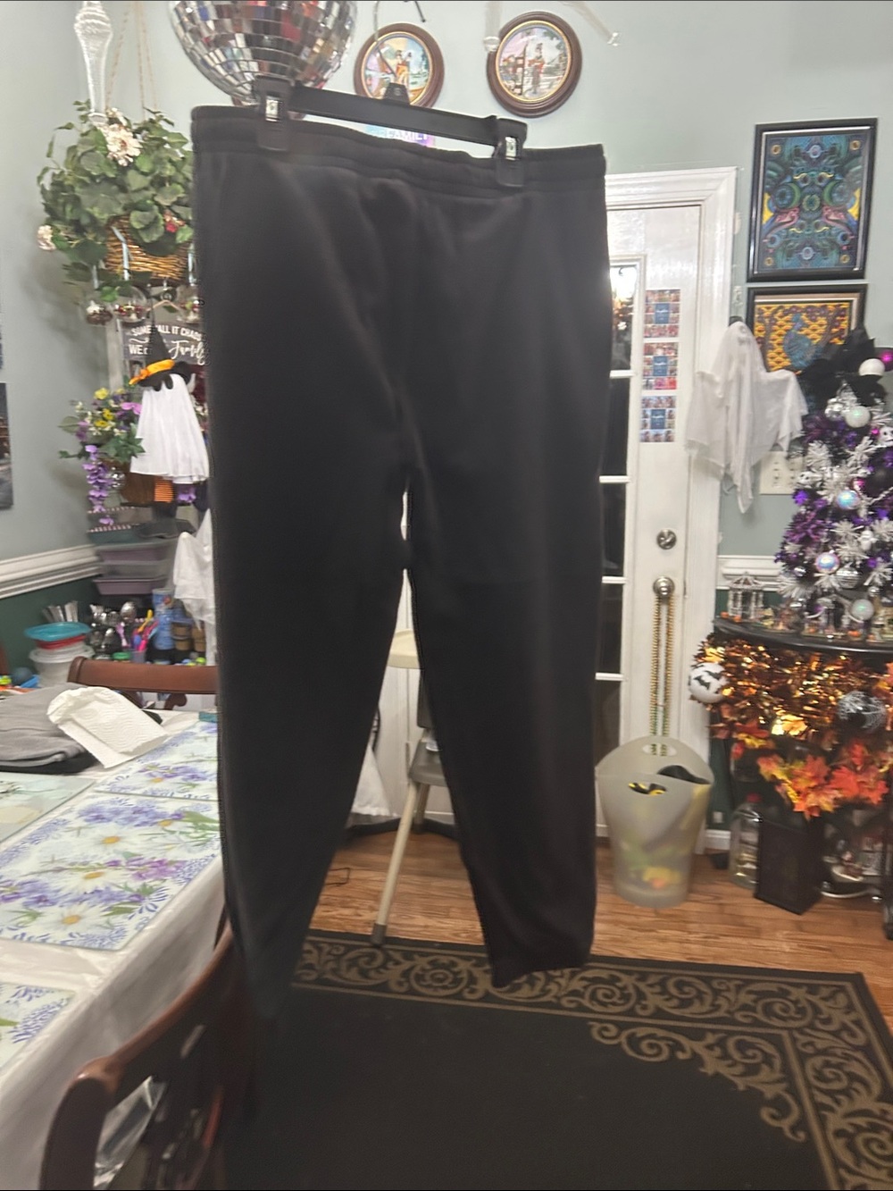 Athletic Works Black Kids Fleece Joggers with Elastic Waist - Picture 3 of 3